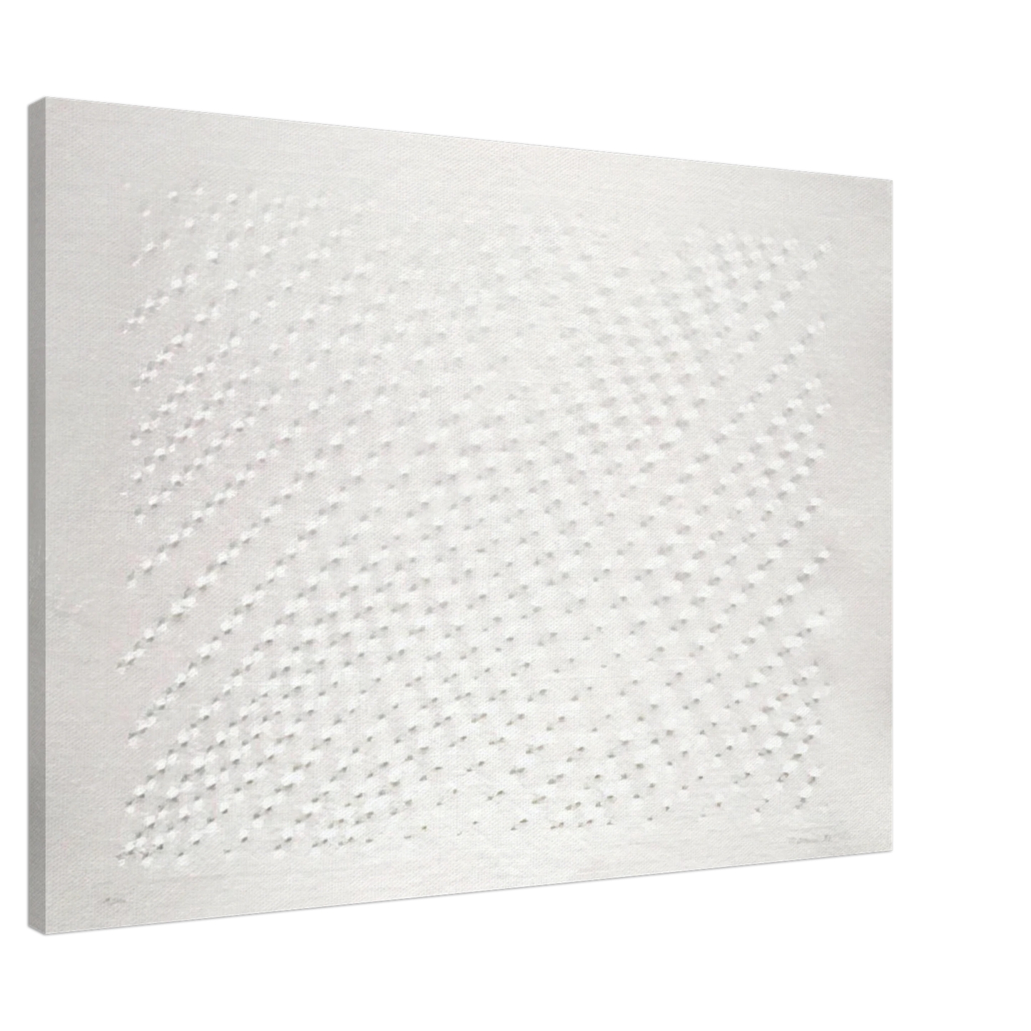 Enrico Castellani - Untitled Hommage a Santomaso - Spatialism Canvas - 20x30 cm / 8x12 inches-canvas