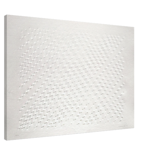 Enrico Castellani - Untitled Hommage a Santomaso - Spatialism Canvas - 20x30 cm / 8x12 inches-canvas