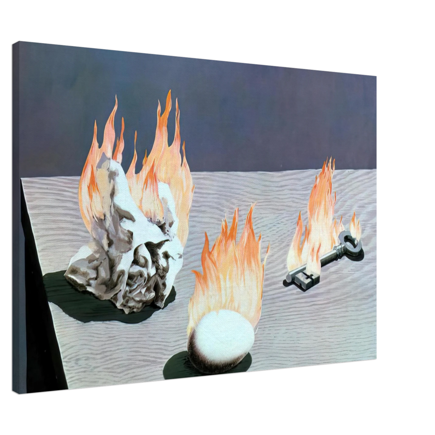 Rene Magritte - THE LADDER OF FIRE 1939 Canvas - 20x30 cm / 8x12 inches-canvas