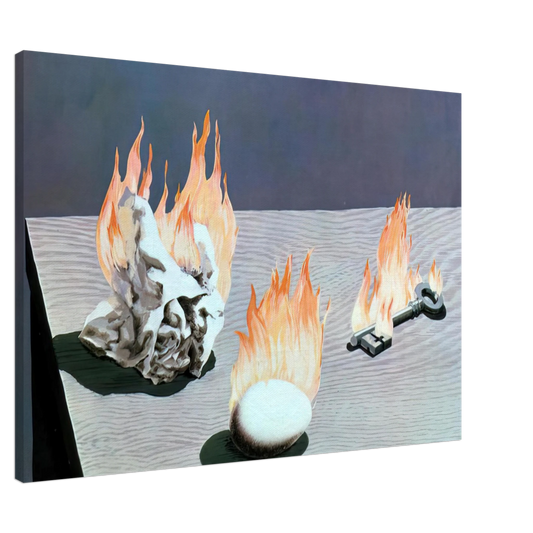 Rene Magritte - THE LADDER OF FIRE 1939 Canvas - 20x30 cm / 8x12 inches-canvas