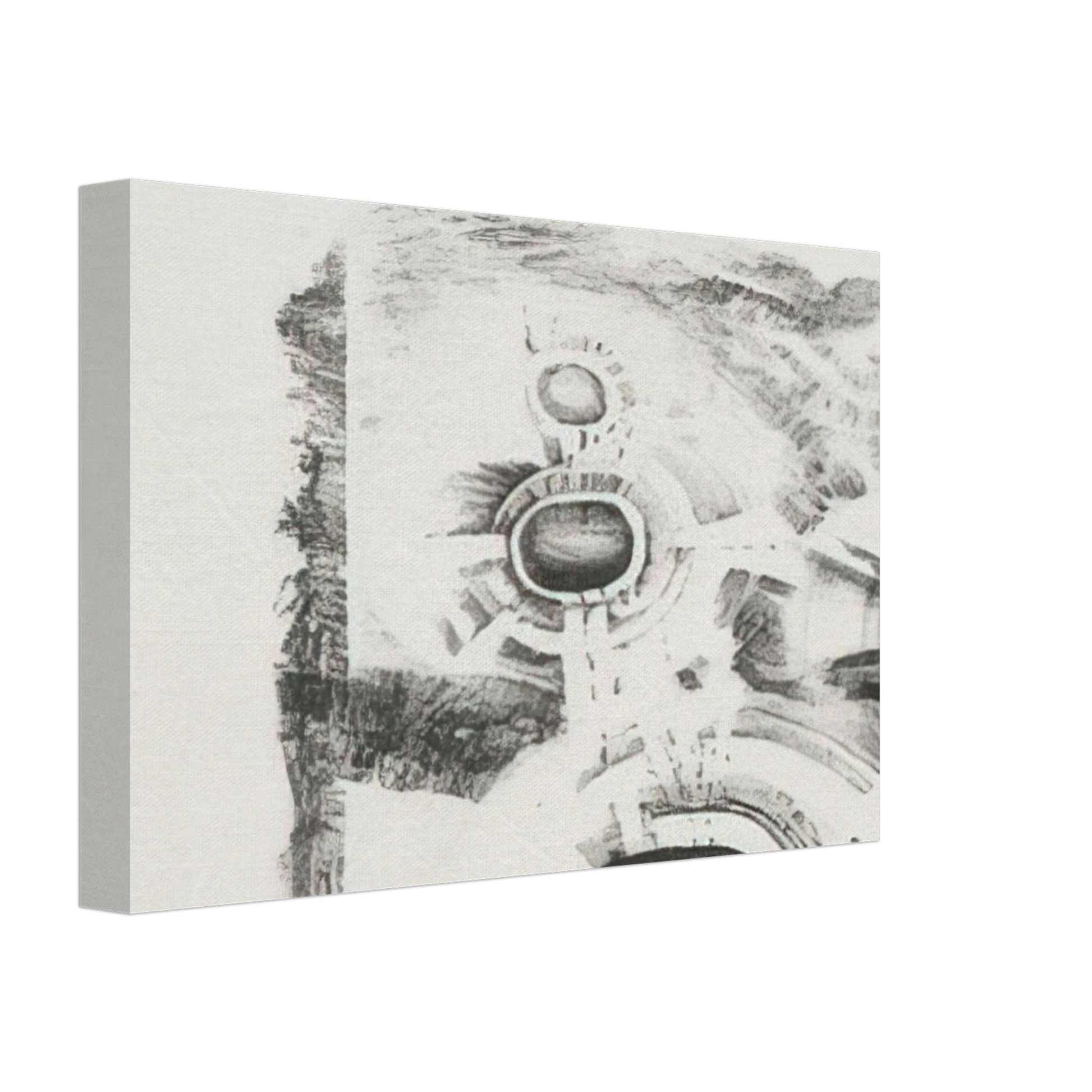 Lee Bontecou - SECOND STONE 1962 Canvas - 40x60 cm / 16x24 inches-canvas