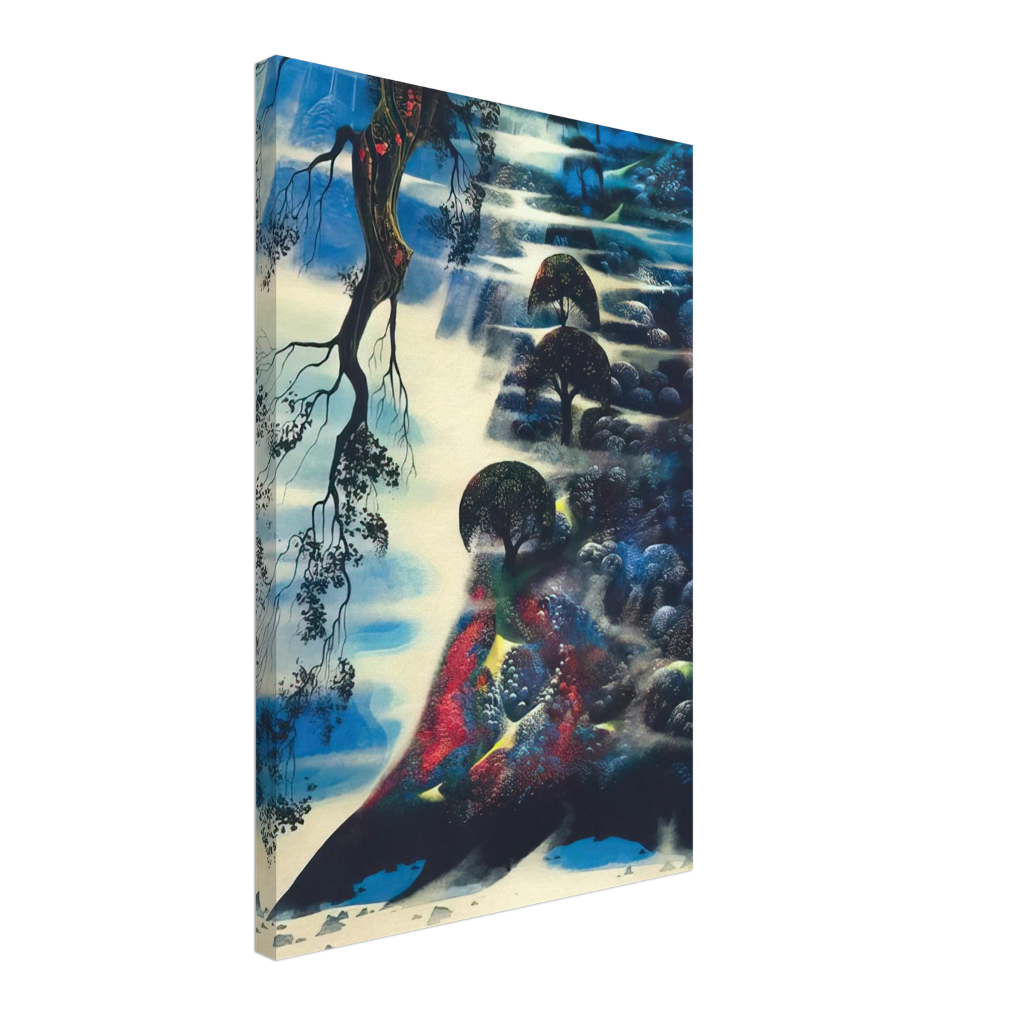 Eyvind Earle - Summer Morning Mist Canvas - 40x60 cm / 16x24 inches-canvas