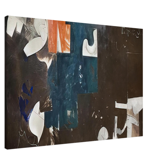 Hassel Smith - The Houston Scene - 1959 Canvas - 20x30 cm / 8x12 inches-canvas