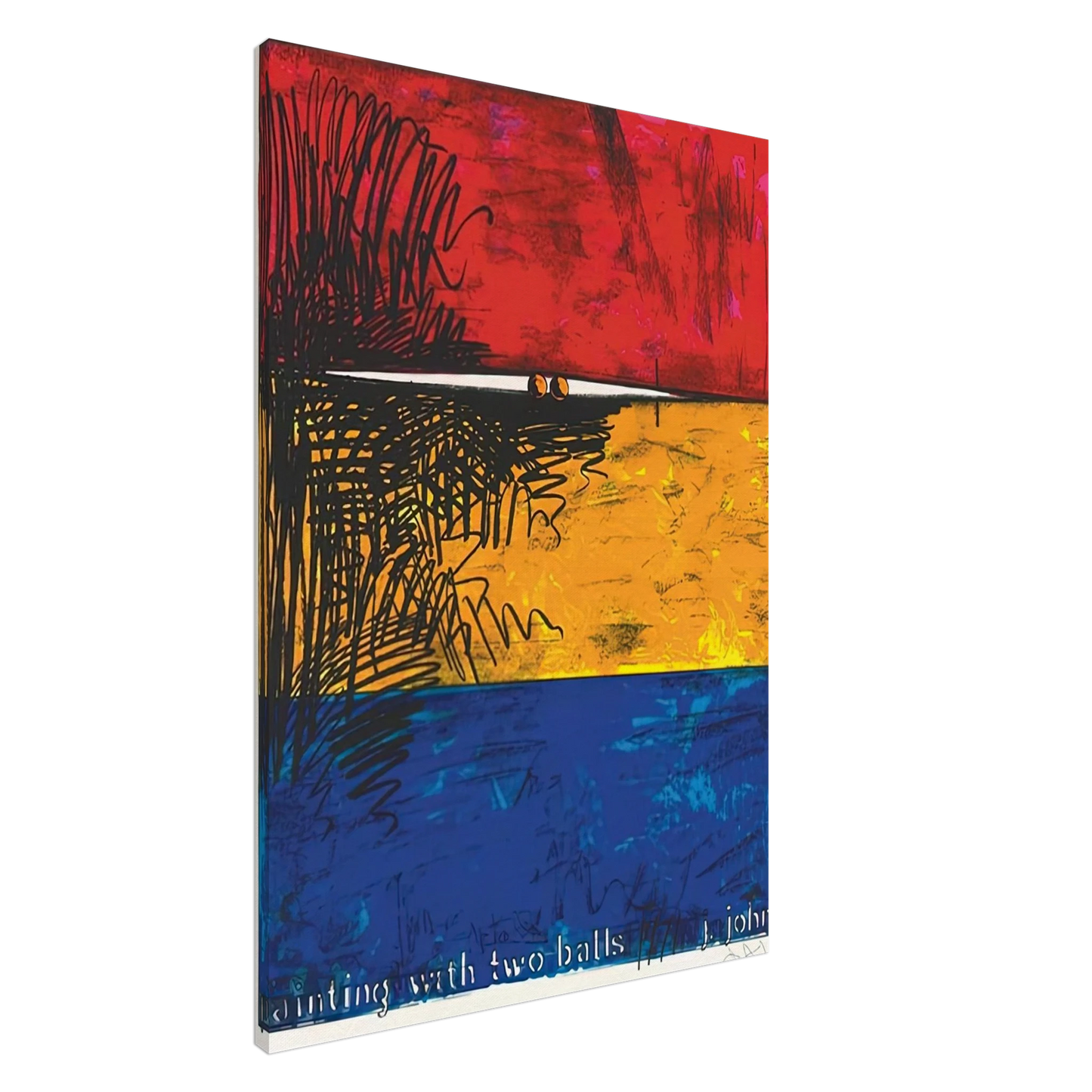 Jasper Johns - PAINTING WITH TWO BALLS ULAE 87 Canvas - 20x30 cm / 8x12 inches-canvas