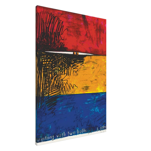 Jasper Johns - PAINTING WITH TWO BALLS ULAE 87 Canvas - 20x30 cm / 8x12 inches-canvas