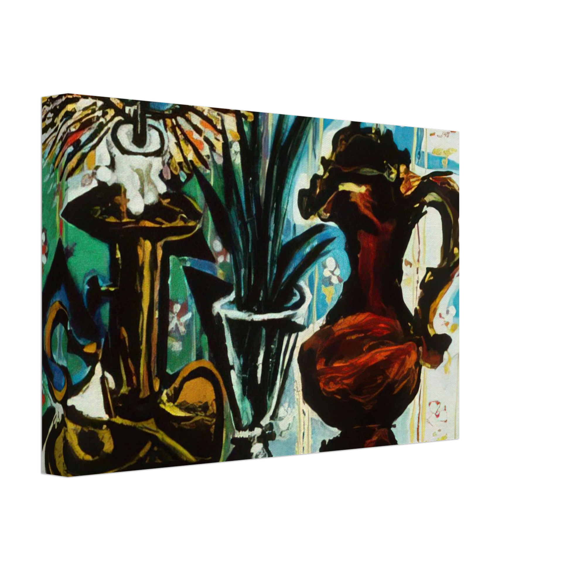 Pablo Picasso - Still life with candle Canvas - 40x60 cm / 16x24 inches-canvas