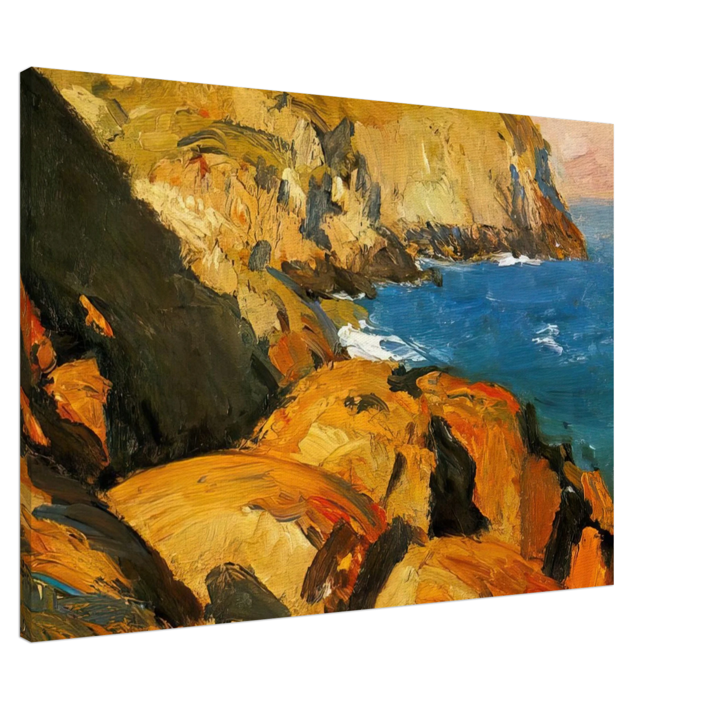 Edward Hopper - Blackhead, Monhegan Canvas - 20x30 cm / 8x12 inches-canvas