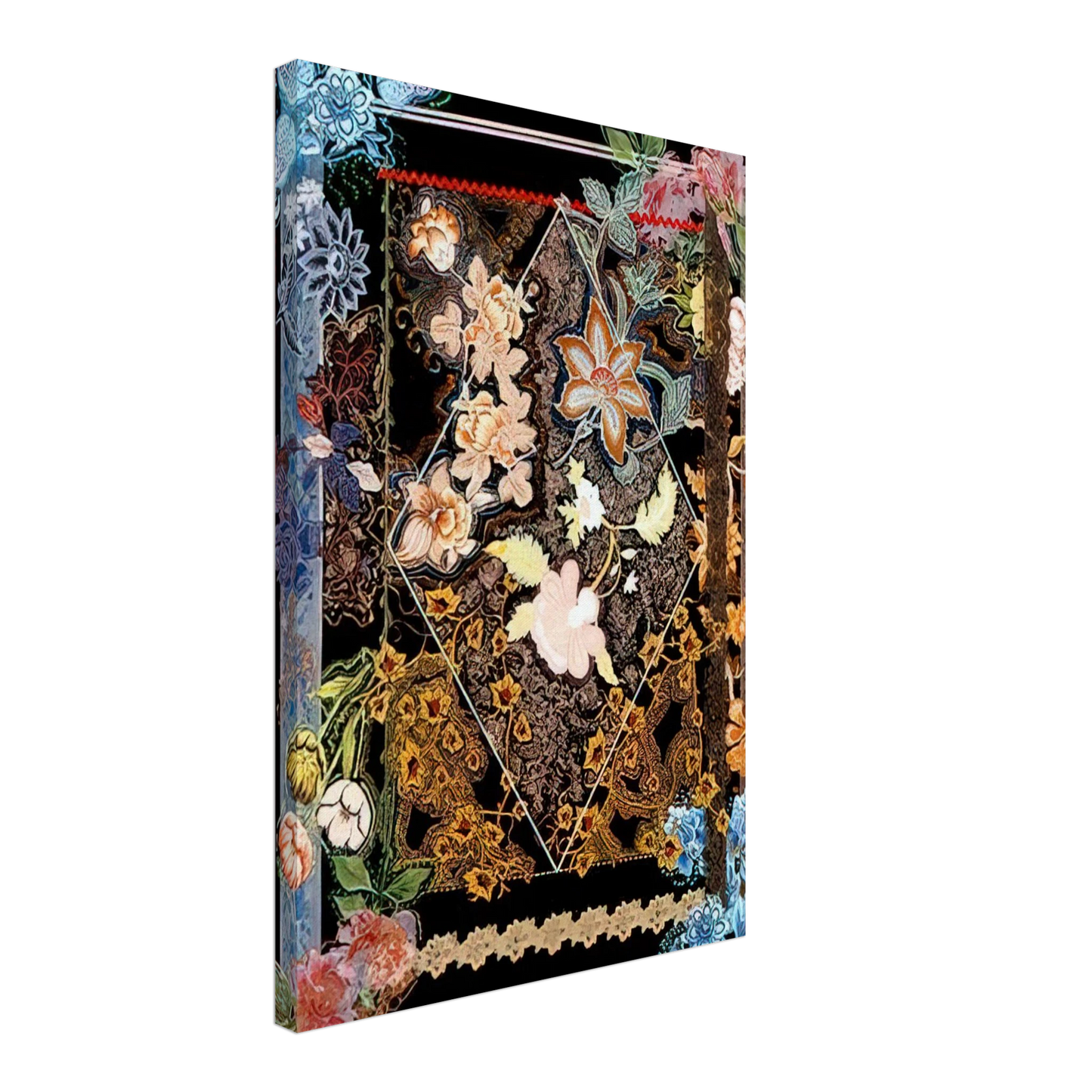 Miriam Schapiro - Gates of Paradise - 1980 Canvas - 40x60 cm / 16x24 inches-canvas