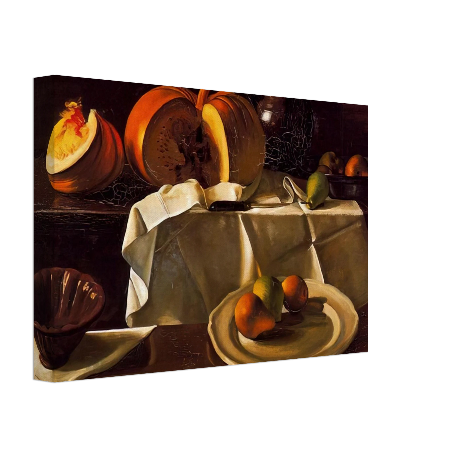 Andre Derain - THE STILL LIFE WITH PUMPKIN 1939 Canvas - 40x60 cm / 16x24 inches-canvas