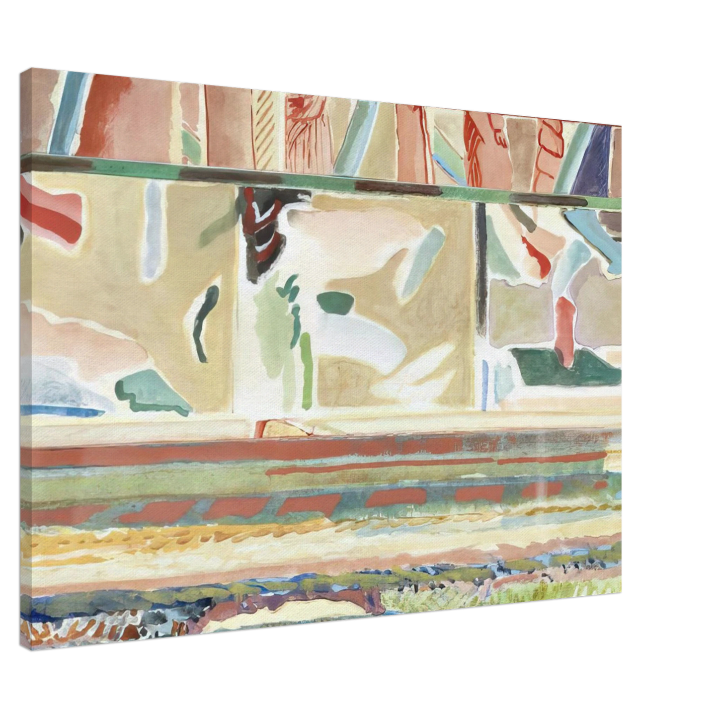 Menez - Paisagem II, Portalegre tapestry card - Lyrical Abstraction Canvas - 20x30 cm / 8x12 inches-canvas