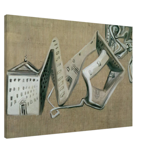 Salvador Dali - ARCHITECTURAL CONTORTION OF EL ESCORIAL Canvas - 20x30 cm / 8x12 inches-canvas