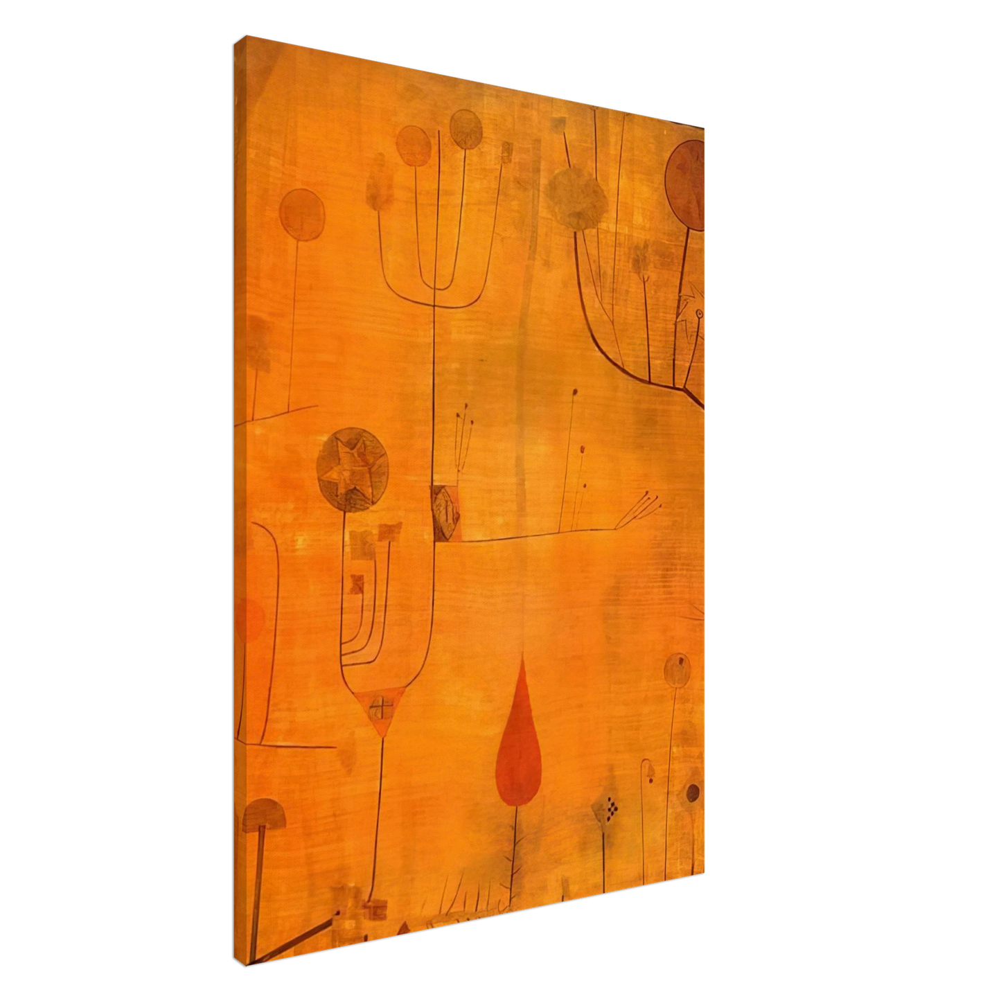 Paul Klee - FRUITS ON RED 1930 Canvas - 20x30 cm / 8x12 inches-canvas