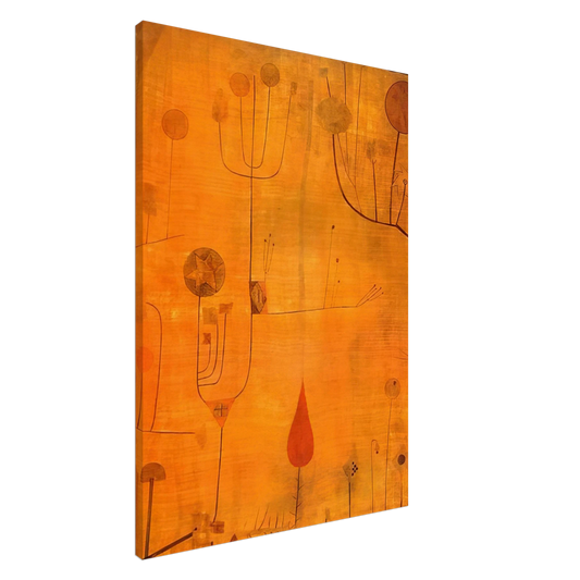 Paul Klee - FRUITS ON RED 1930 Canvas - 20x30 cm / 8x12 inches-canvas