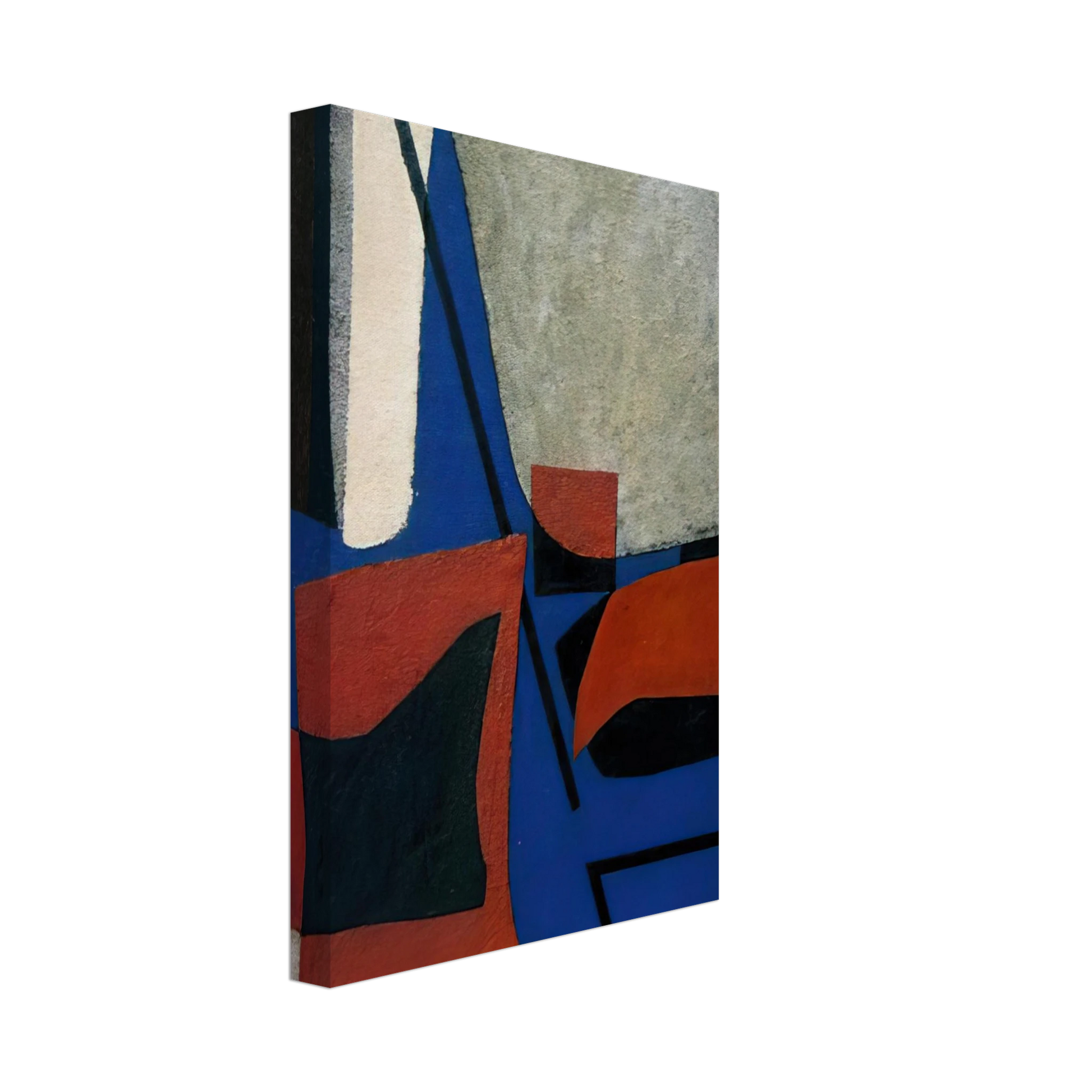 Enrico Prampolini - ABSTRACT COMPOSITION 1955 Canvas - 70x100 cm / 28x40 inches-canvas