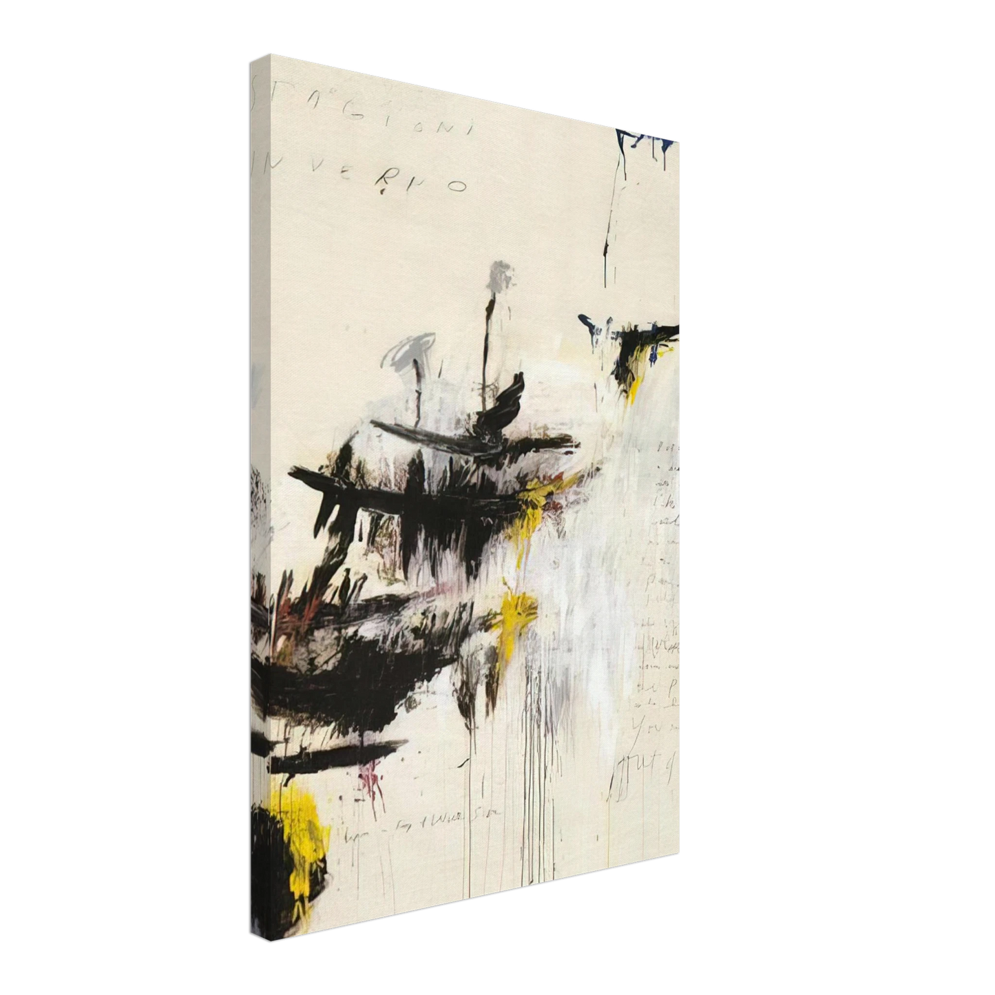 Cy Twombly - Quattro stagioni I. Inverno Canvas - 40x60 cm / 16x24 inches-canvas