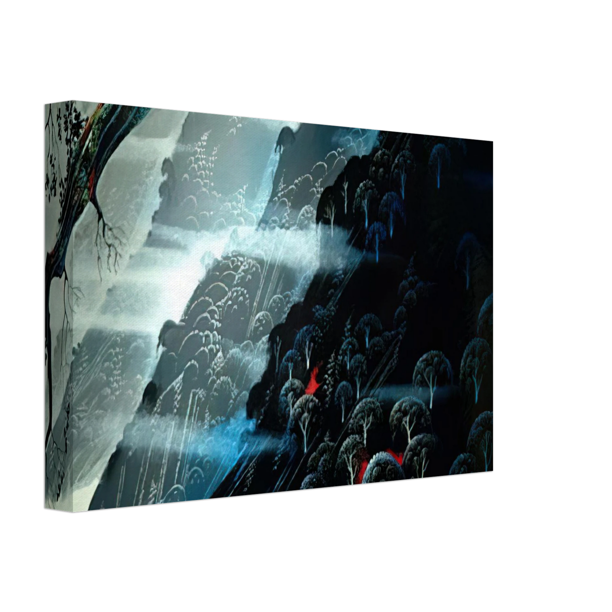 Eyvind Earle - Coastline Fogl Canvas - 70x100 cm / 28x40 inches-canvas