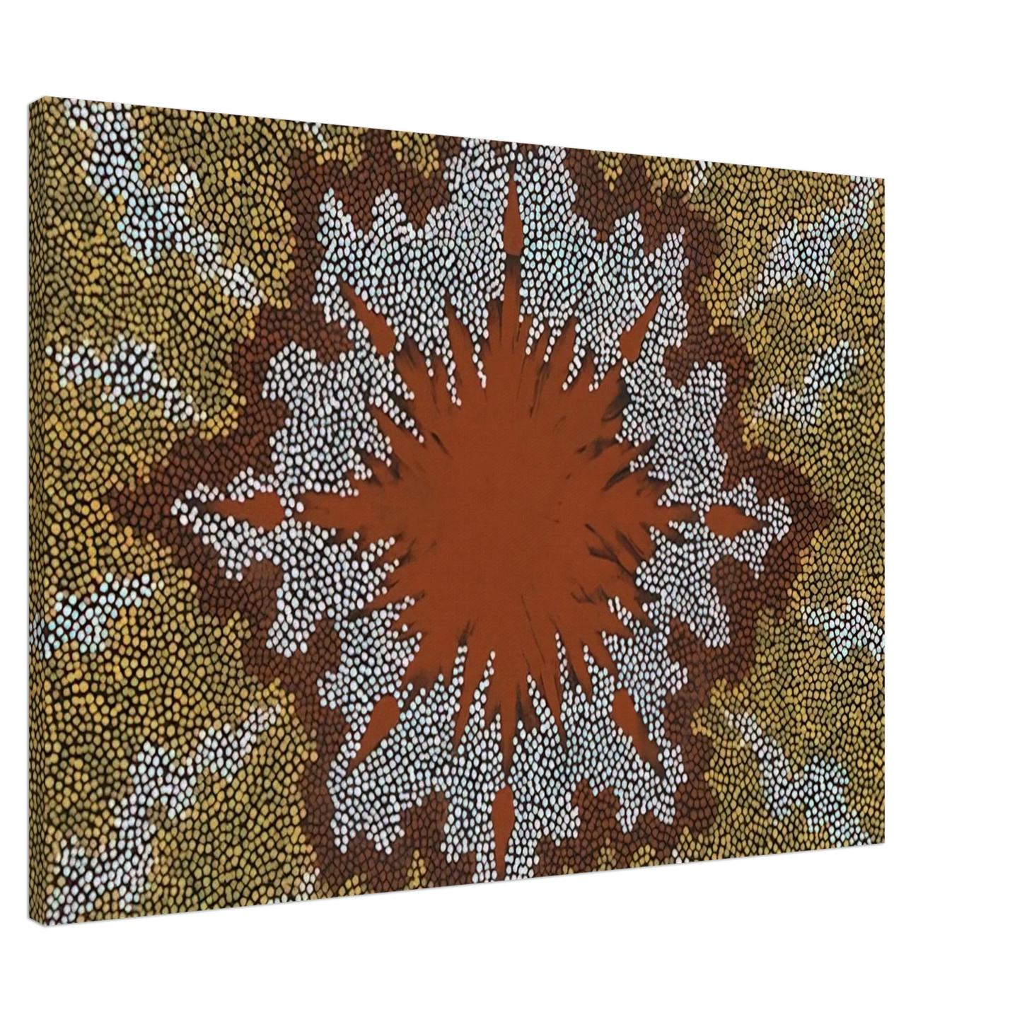 Clifford Possum Tjapaltjarri - Fire Dreaming - 1994 Canvas - 20x30 cm / 8x12 inches-canvas