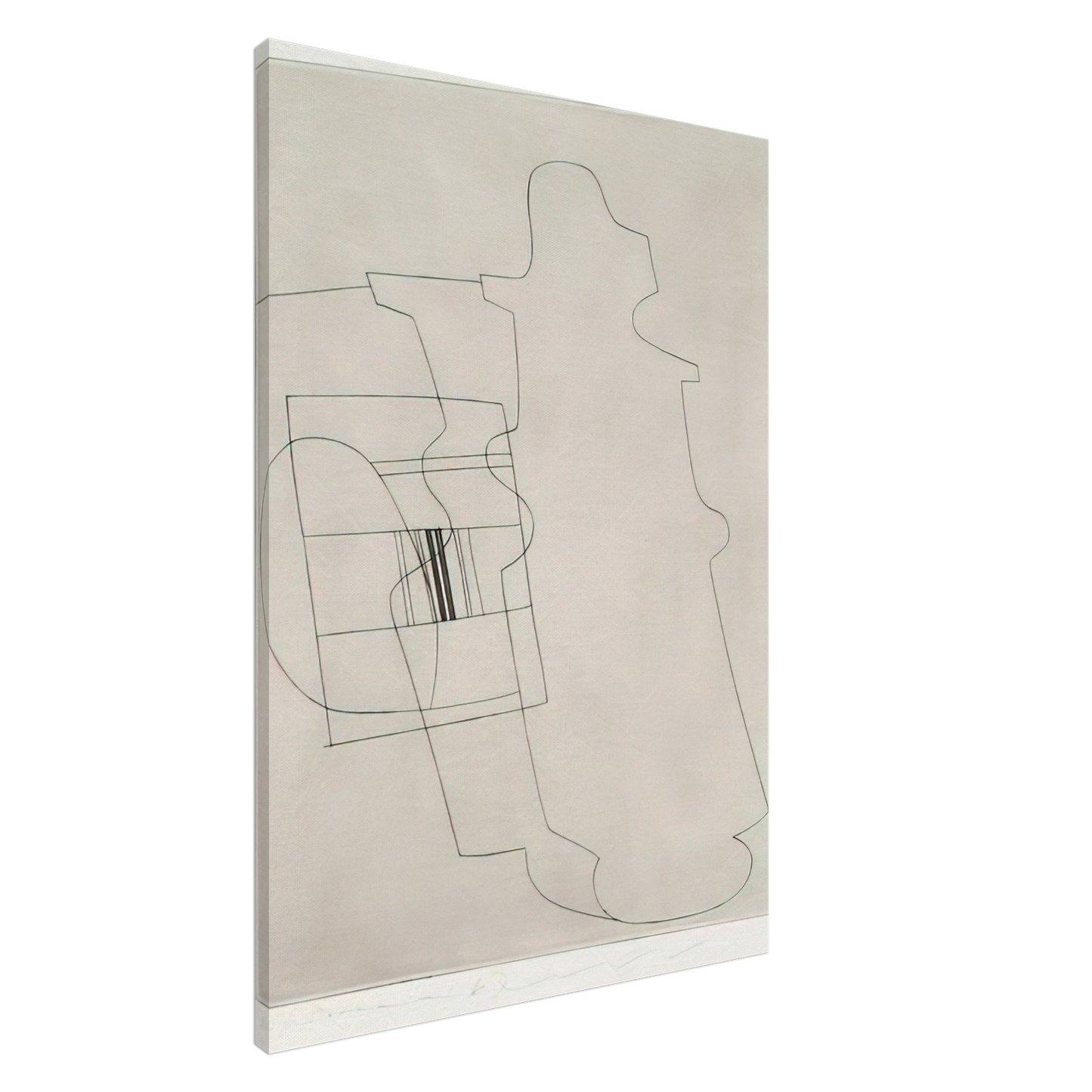 Ben Nicholson - Glass topped bottle - 1967 Canvas - 20x30 cm / 8x12 inches-canvas