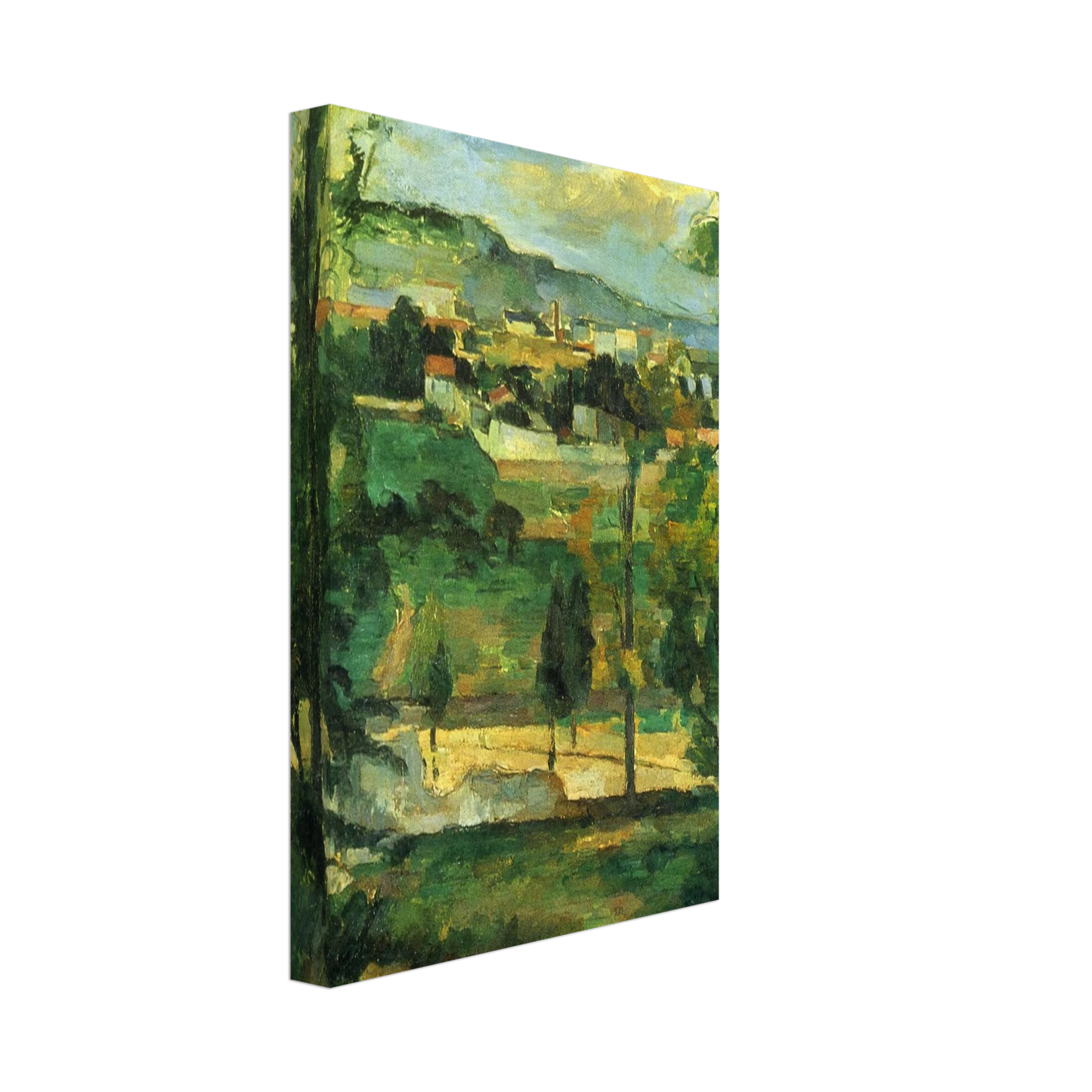 Paul Cezanne - Village behind Trees Canvas - 70x100 cm / 28x40 inches-canvas