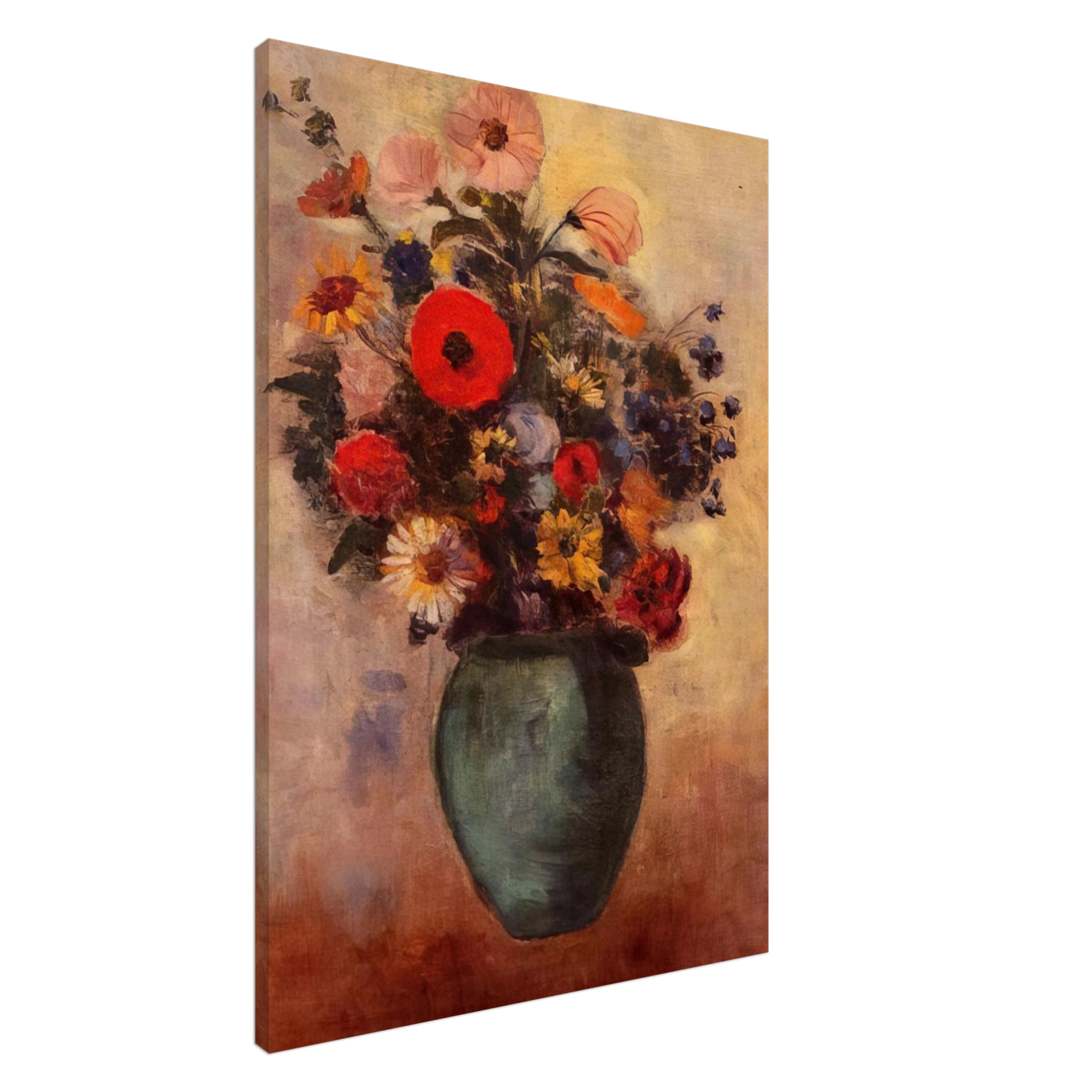 Odilon Redon - VASE OF FLOWERS 3 Canvas - 20x30 cm / 8x12 inches-canvas