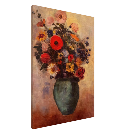 Odilon Redon - VASE OF FLOWERS 3 Canvas - 20x30 cm / 8x12 inches-canvas