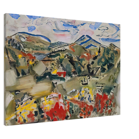 John Marin - Tunk Mountains, Autumn, Maine - 1945 Canvas - 20x30 cm / 8x12 inches-canvas