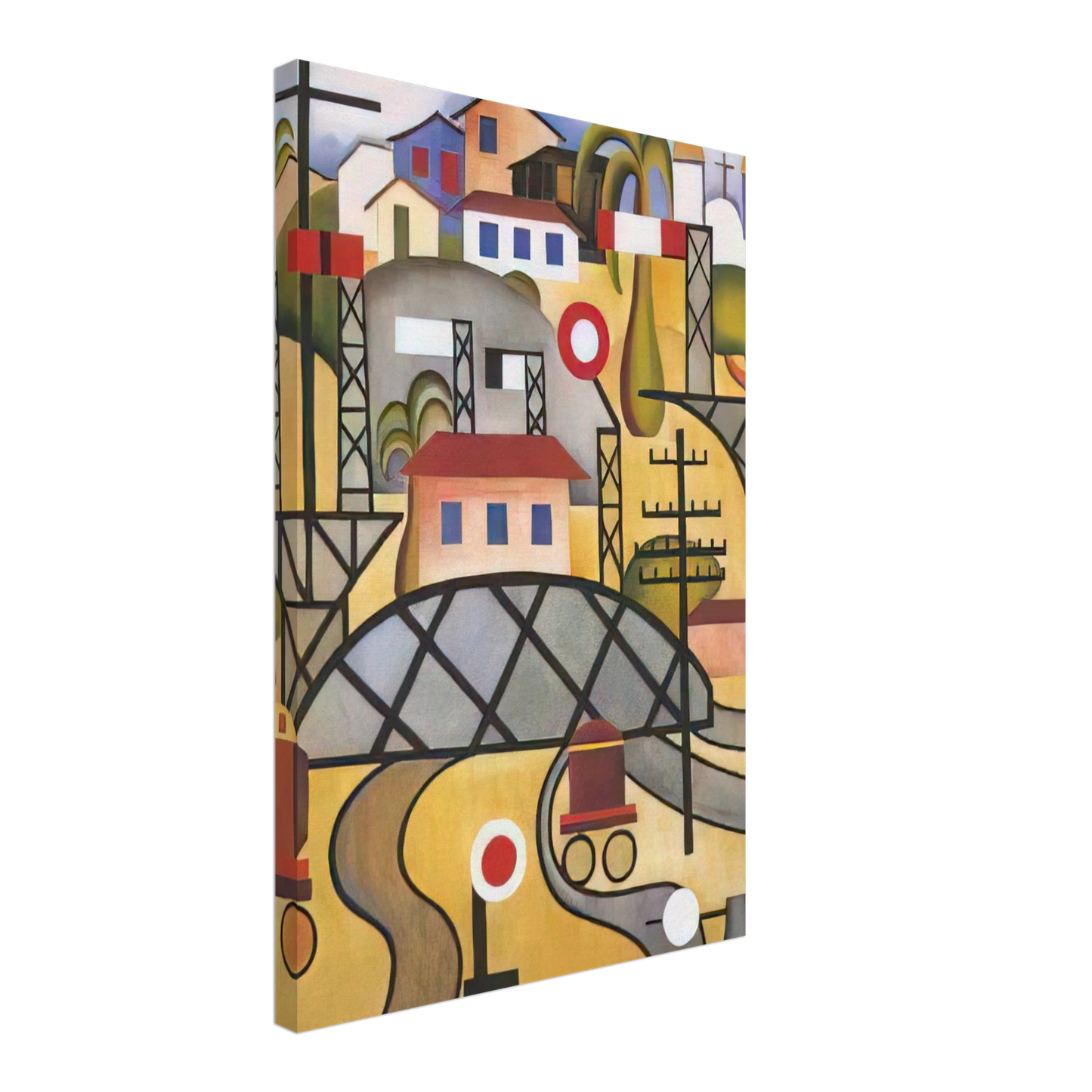 Tarsila do Amaral - E.F.C.B. Estrada de Ferro Central do Brasil Canvas - 70x100 cm / 28x40 inches-canvas