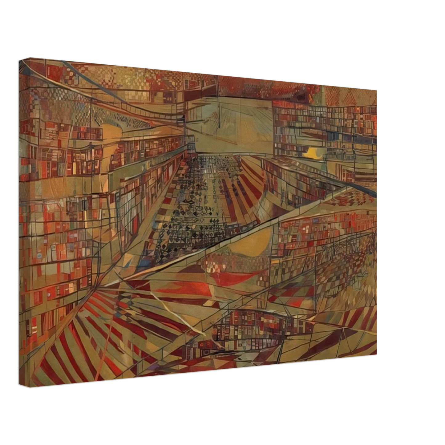 Maria Helena Vieira da Silva - Bibliotheque - 1949 Canvas - 40x60 cm / 16x24 inches-canvas