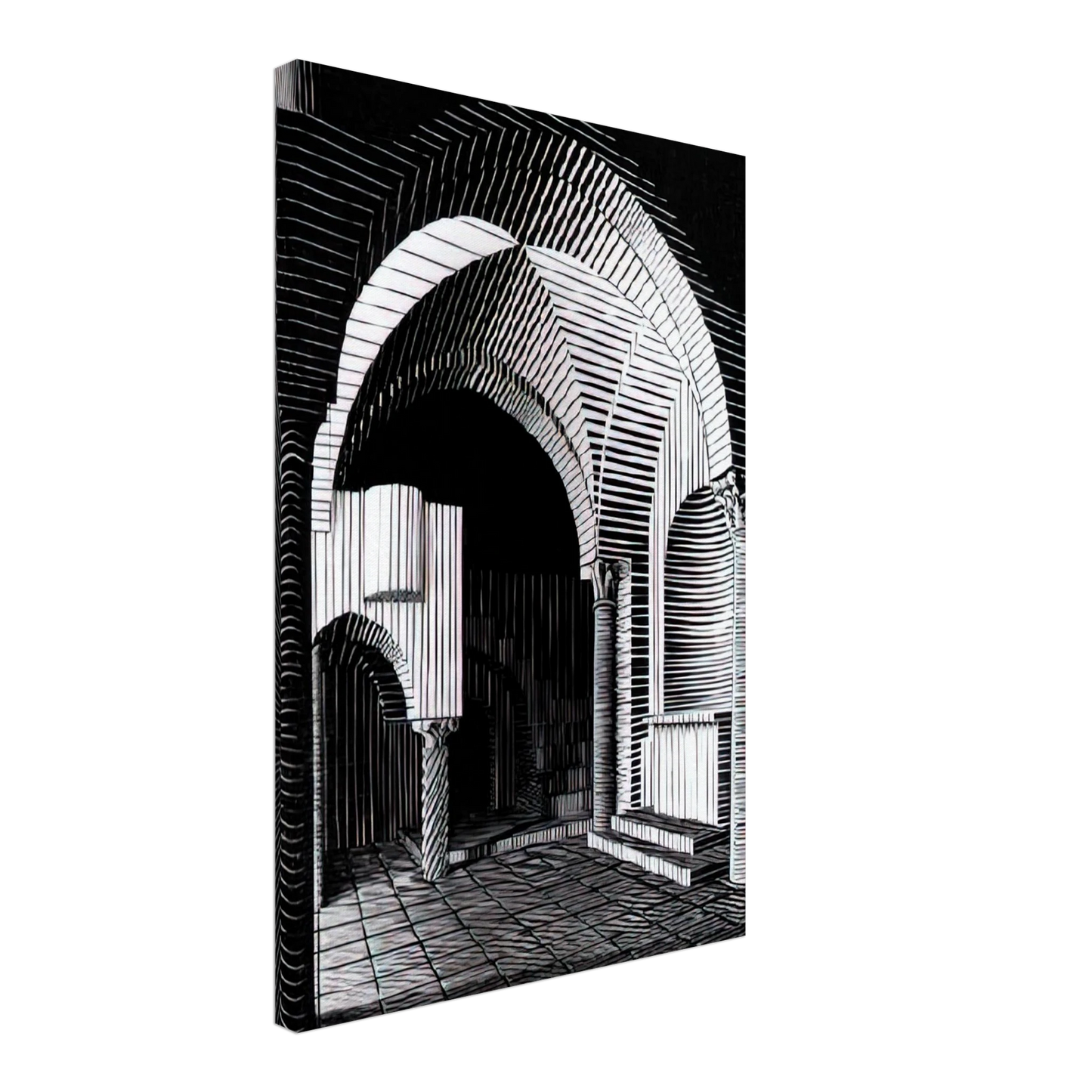 MC Escher - PORTA MARIA DELL OSPIDALE Canvas - 40x60 cm / 16x24 inches-canvas