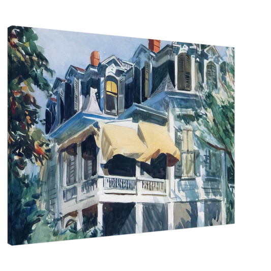 Edward Hopper - The Mansard Roof Canvas - 20x30 cm / 8x12 inches-canvas