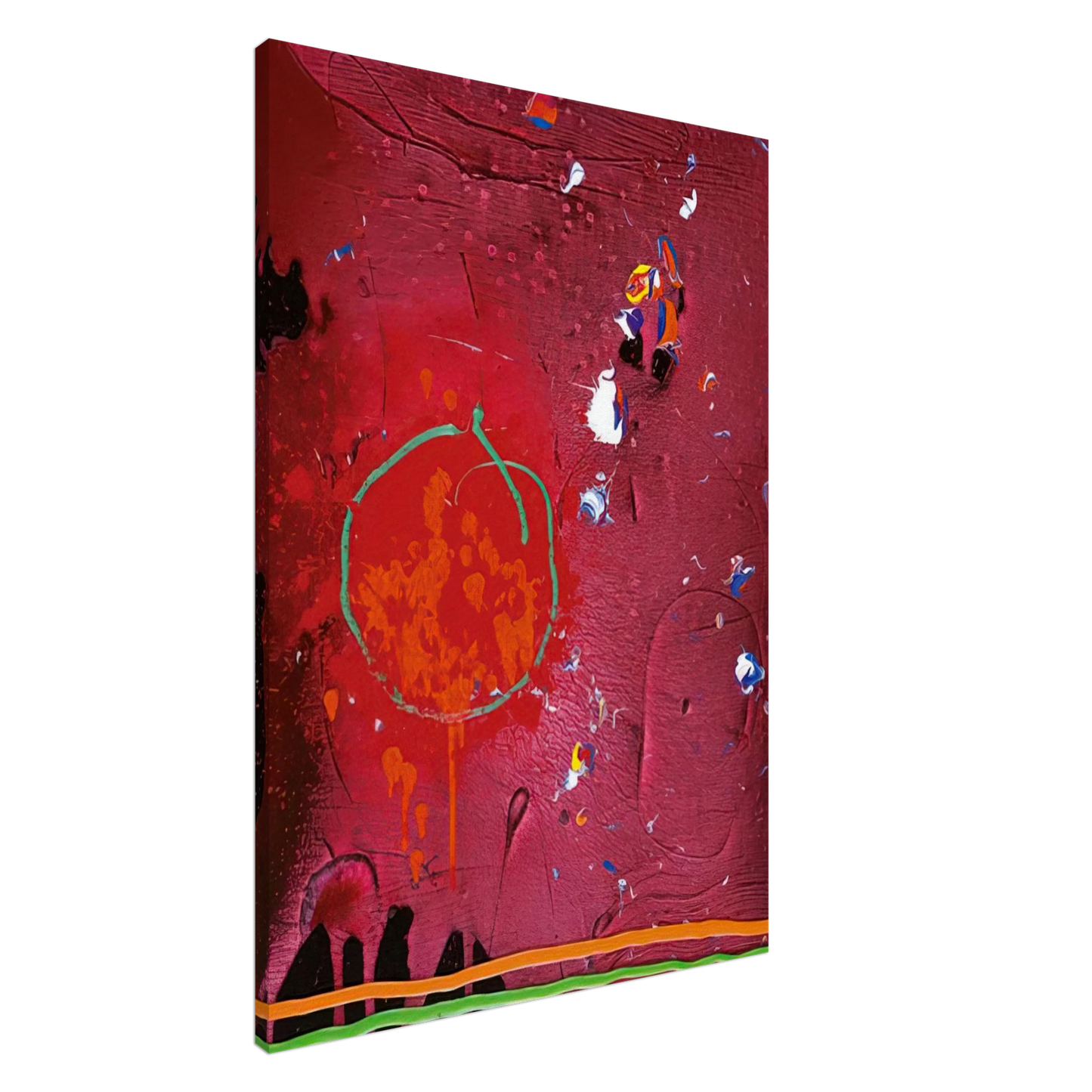 John Hoyland - One Life - 5.11.07 - 2007 Canvas - 20x30 cm / 8x12 inches-canvas