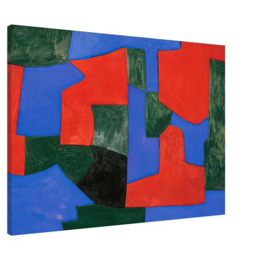 Serge Poliakoff - Composition abstraite - 1959 Canvas - 20x30 cm / 8x12 inches-canvas