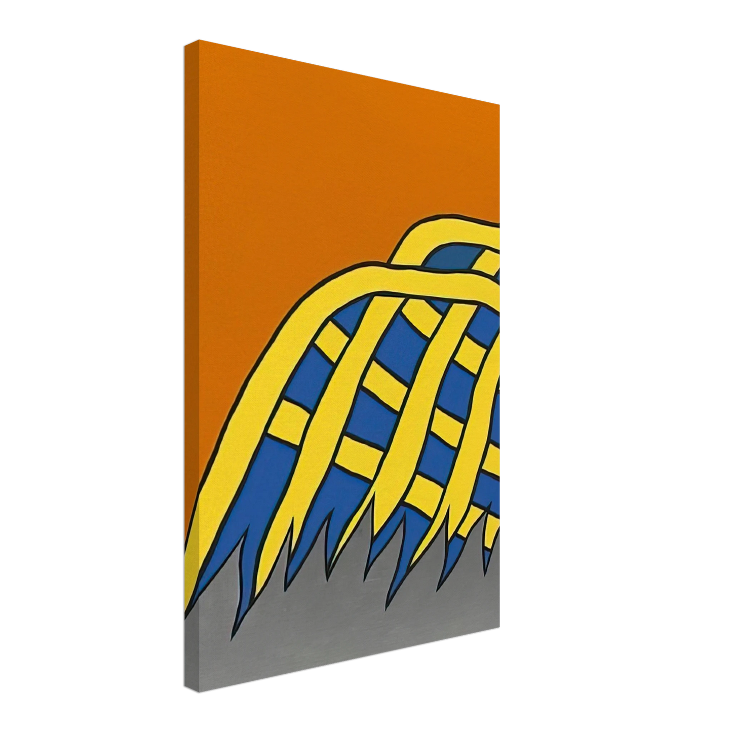 Nicholas Krushenick - Quick Red Fox - 1963 Canvas - 40x60 cm / 16x24 inches-canvas