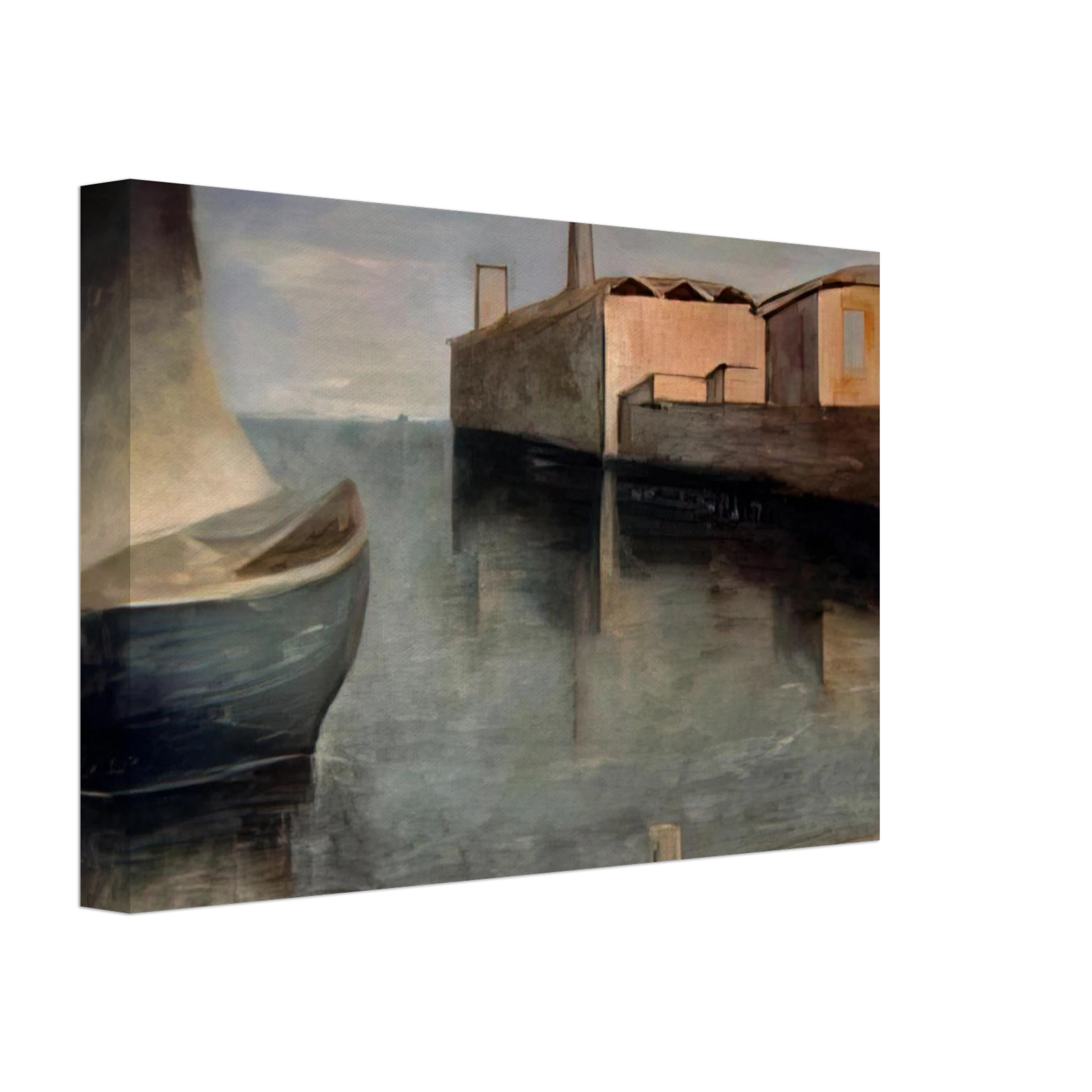 Carlo Carra - LAGOON 1932 Canvas - 40x60 cm / 16x24 inches-canvas