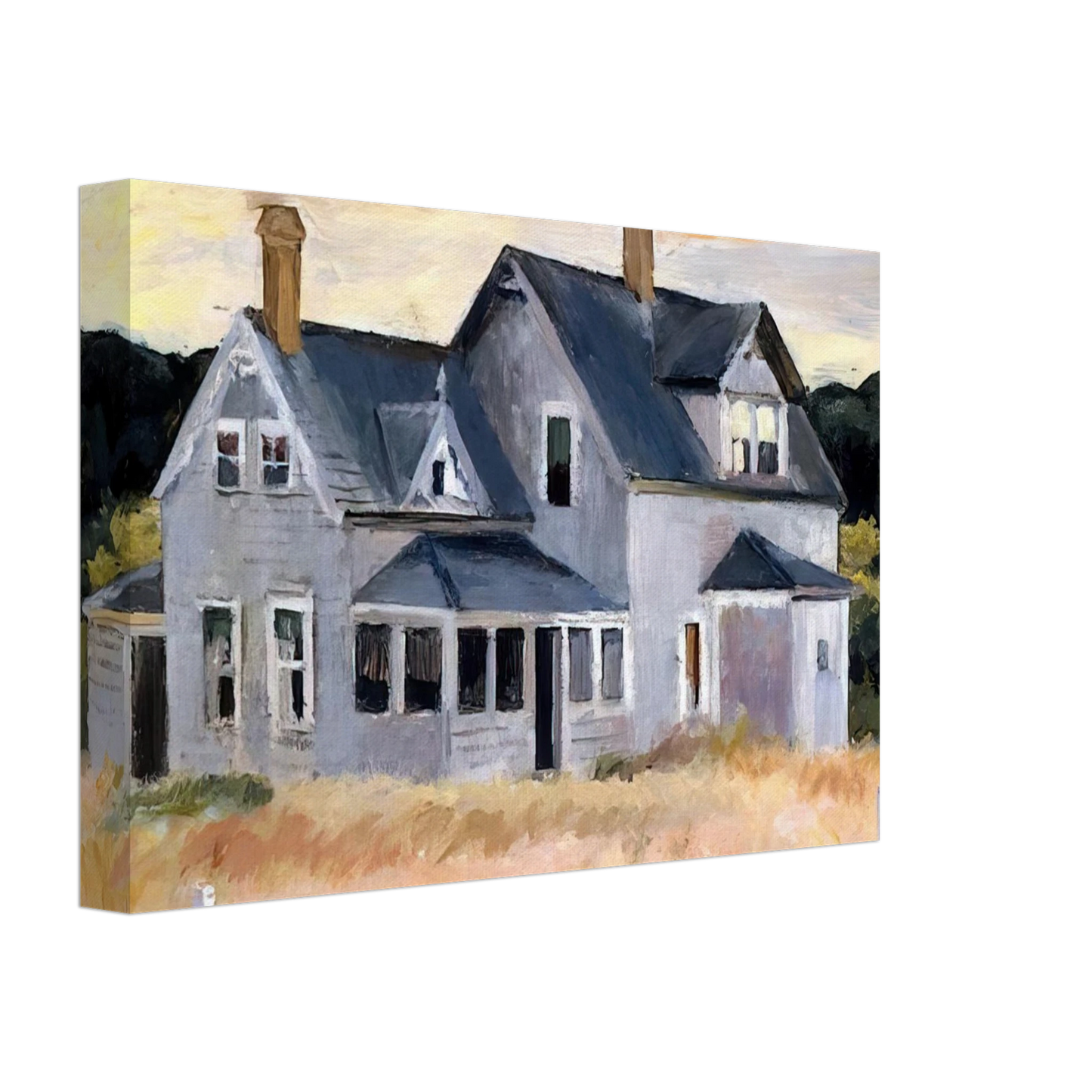 Edward Hopper - House by a Road Canvas - 40x60 cm / 16x24 inches-canvas