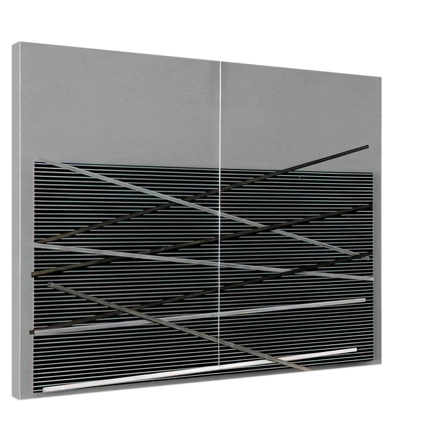 Jesus Rafael Soto - VIBRATIONS M TALLIQUES 1969 Canvas - 20x30 cm / 8x12 inches-canvas