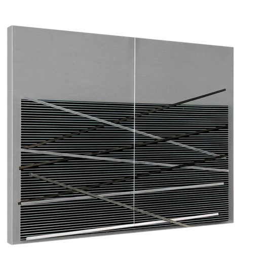 Jesus Rafael Soto - VIBRATIONS M TALLIQUES 1969 Canvas - 20x30 cm / 8x12 inches-canvas