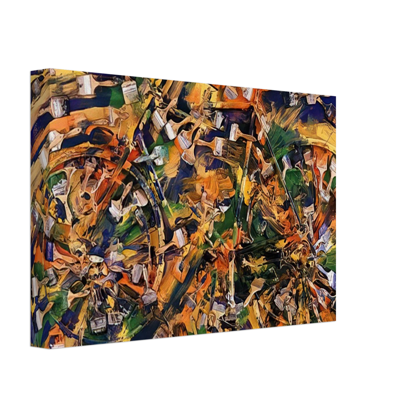 Arman - Wheels of Fortune - 1995 Canvas - 70x100 cm / 28x40 inches-canvas