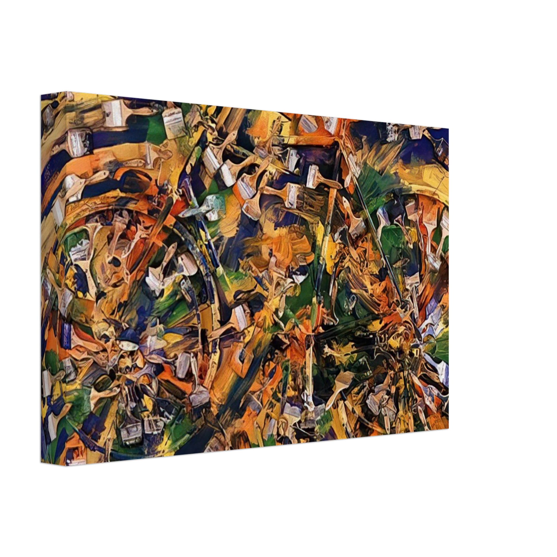 Arman - Wheels of Fortune - 1995 Canvas - 70x100 cm / 28x40 inches-canvas