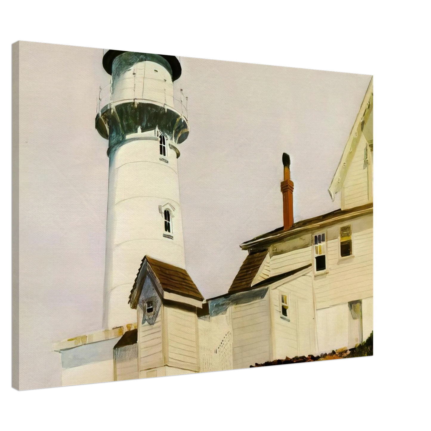 Edward Hopper - Light at Two lights Canvas - 20x30 cm / 8x12 inches-canvas