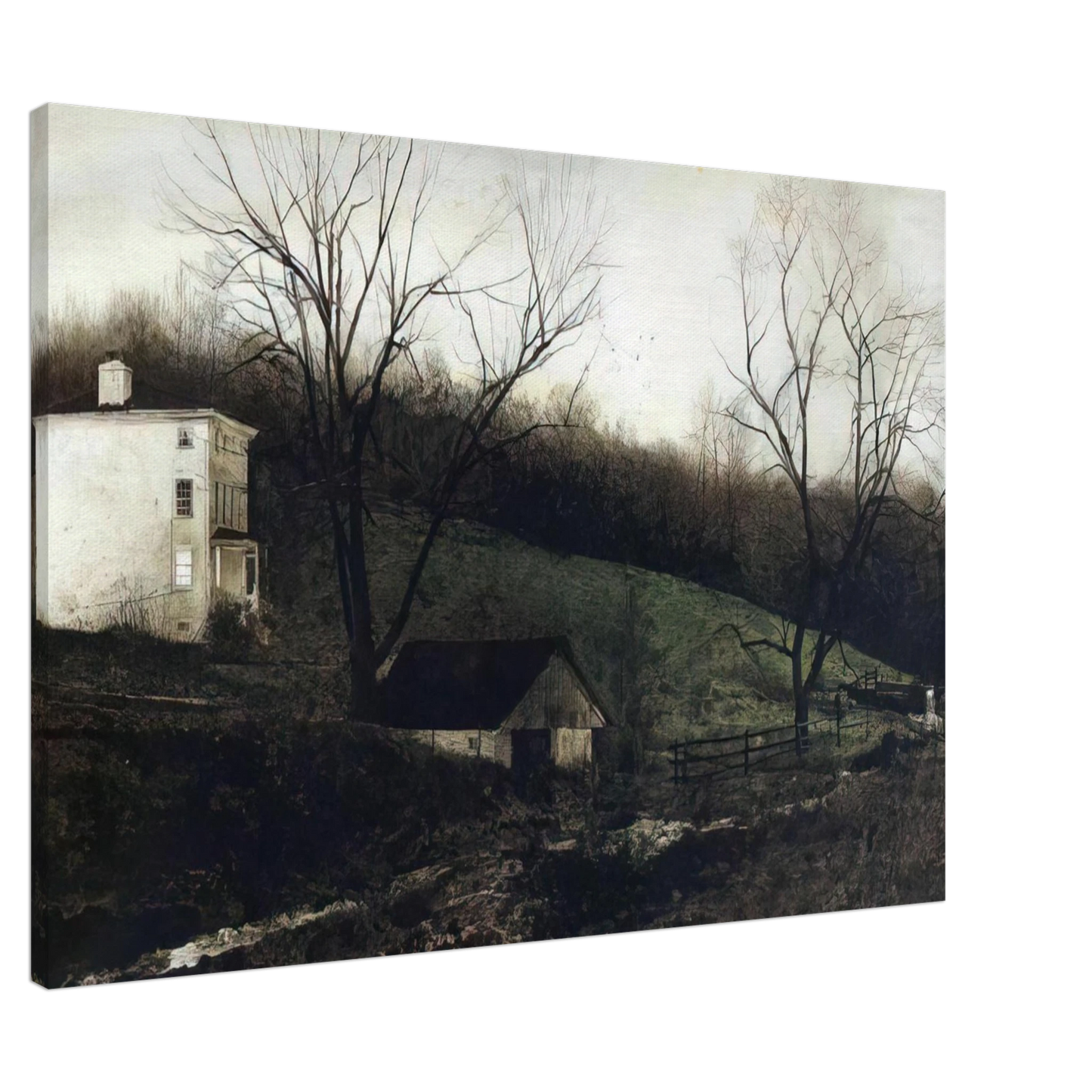 Andrew Wyeth - EVENING AT KUERNERS Canvas - 20x30 cm / 8x12 inches-canvas