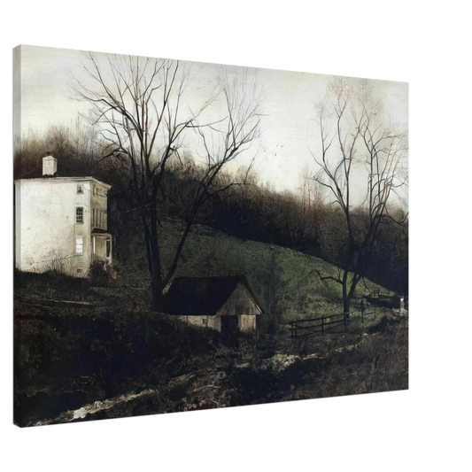 Andrew Wyeth - EVENING AT KUERNERS Canvas - 20x30 cm / 8x12 inches-canvas