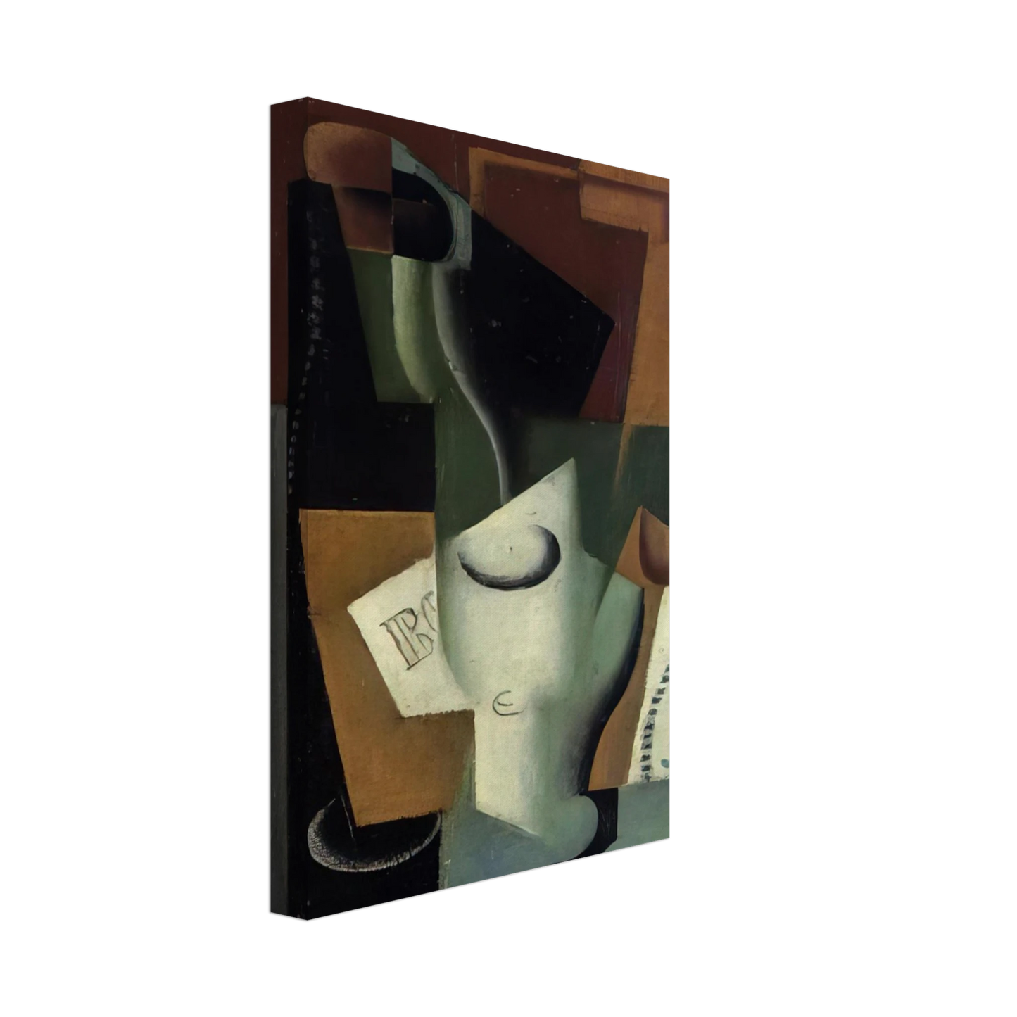 Juan Gris - GLASS AND BOTTLE Canvas - 70x100 cm / 28x40 inches-canvas