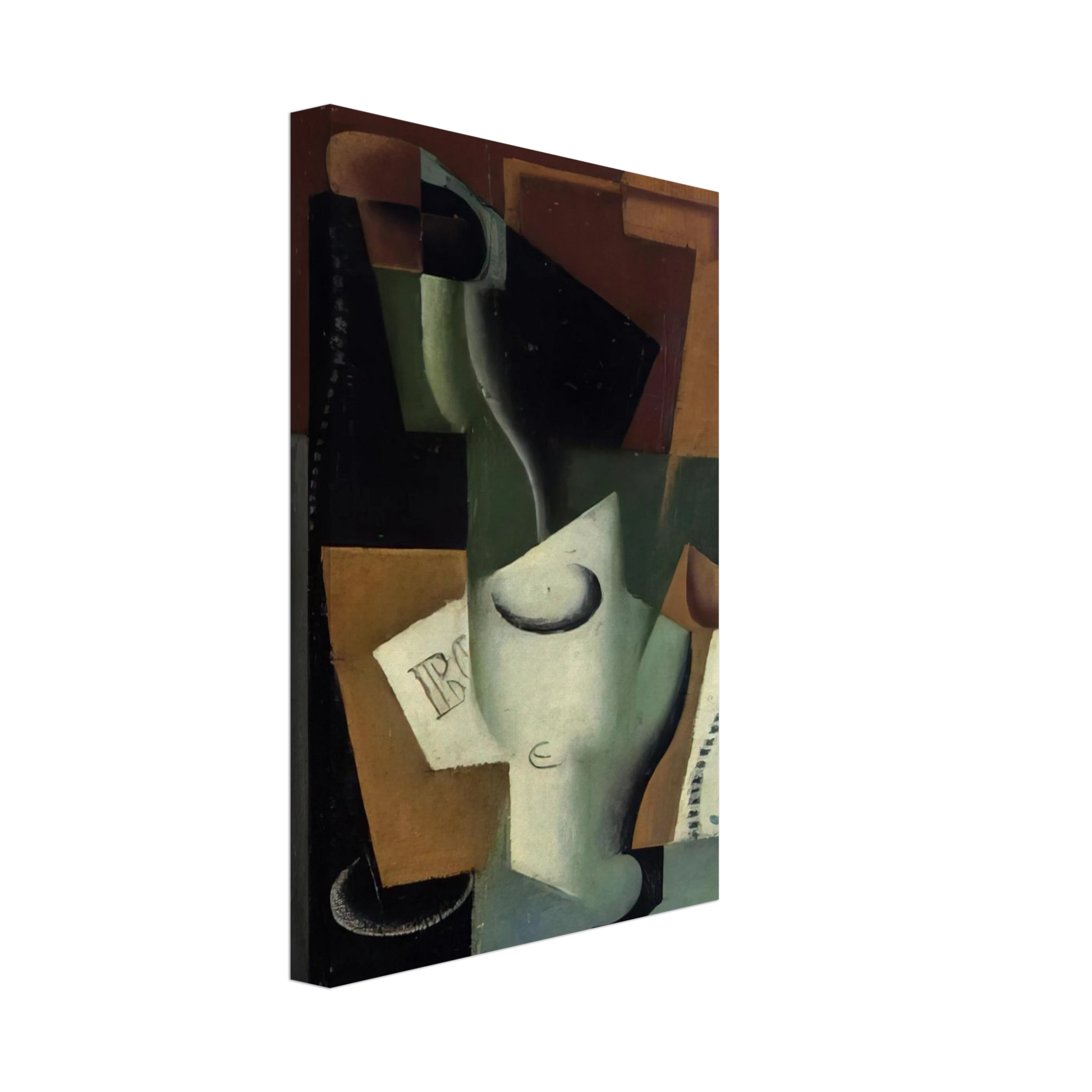 Juan Gris - GLASS AND BOTTLE Canvas - 70x100 cm / 28x40 inches-canvas