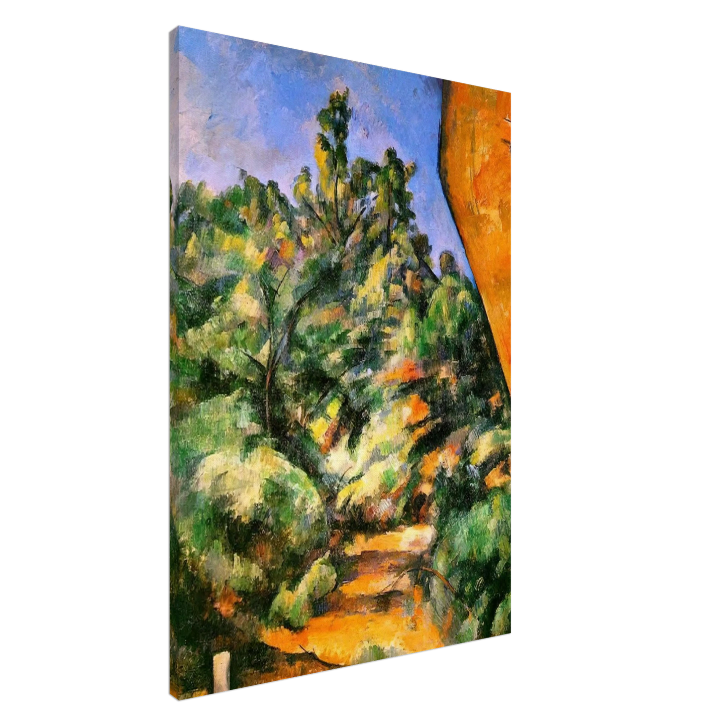 Paul Cezanne - Bibemus. The Red Rock Canvas - 20x30 cm / 8x12 inches-canvas