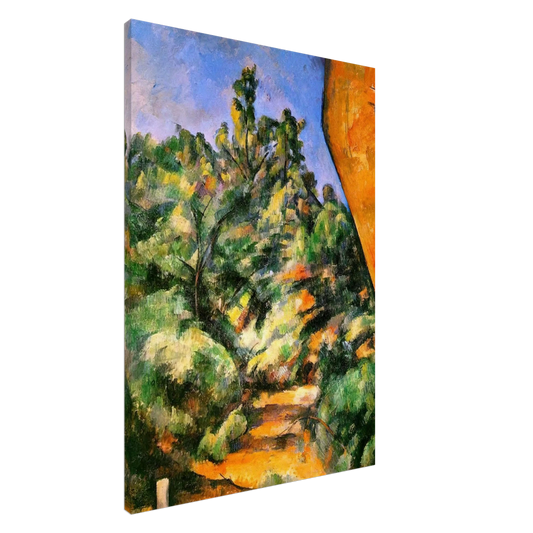 Paul Cezanne - Bibemus. The Red Rock Canvas - 20x30 cm / 8x12 inches-canvas