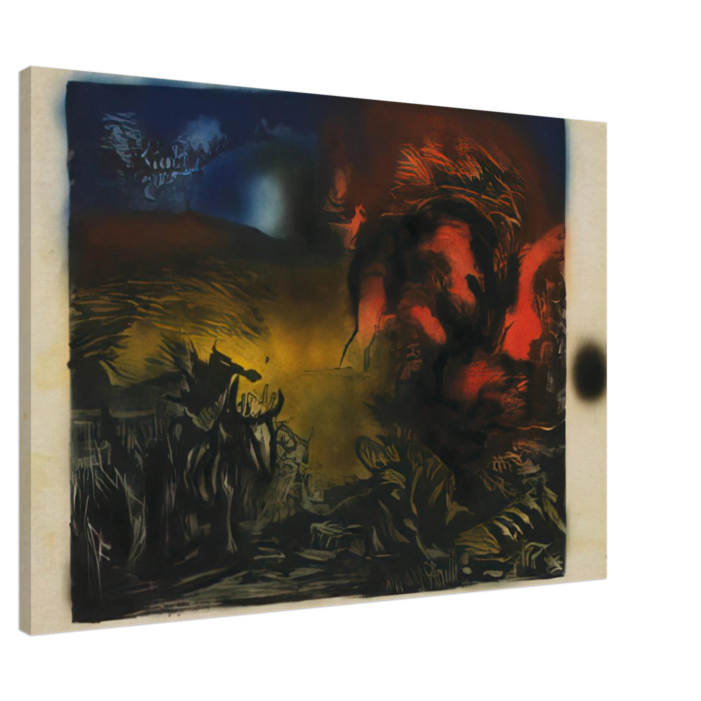 Jackson Pollock - LANDSCAPE WITH STEER 1937 Canvas - 20x30 cm / 8x12 inches-canvas