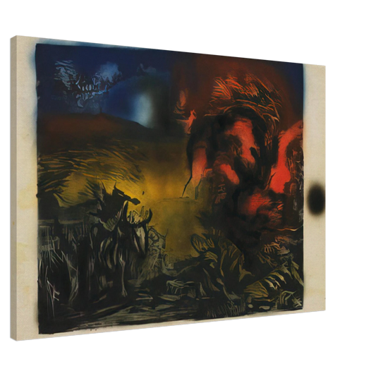 Jackson Pollock - LANDSCAPE WITH STEER 1937 Canvas - 20x30 cm / 8x12 inches-canvas