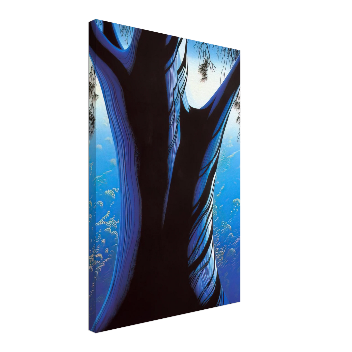 Eyvind Earle - Blue Pine Canvas - 40x60 cm / 16x24 inches-canvas