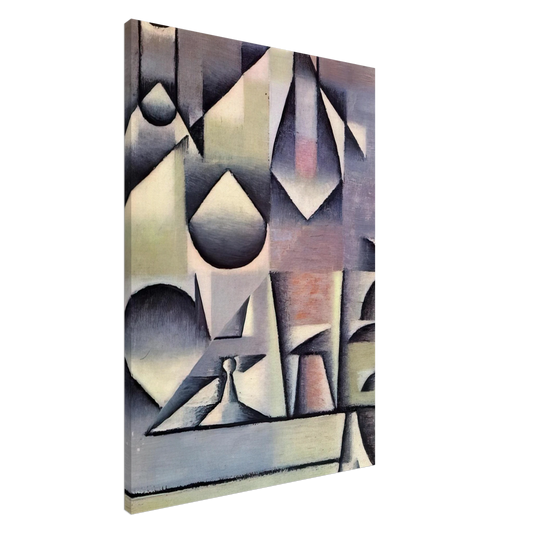 Juan Gris - BOTTLE AND PITCHER Canvas - 20x30 cm / 8x12 inches-canvas